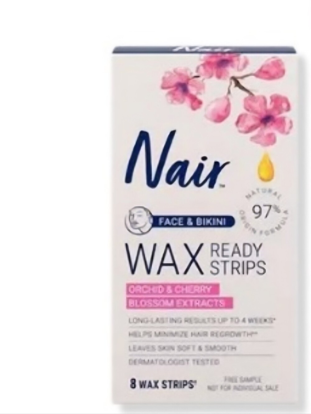 NAIR ORCHID & CHERRY FACE & BIKINI WAX READY STRIPS.